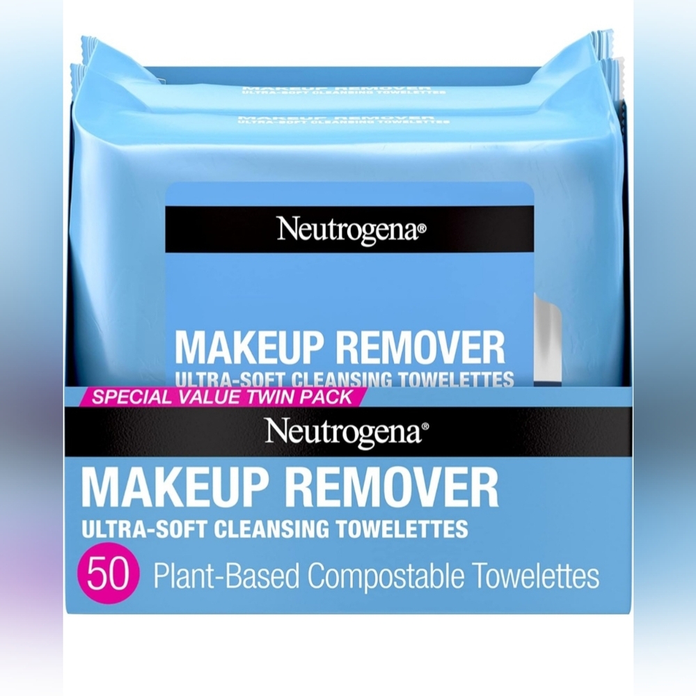 Neutrogena Makeup Remover Wipes, Ultra-Soft Cleansing Facial Towelettes